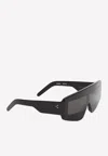 Rick Owens Rectangular Phleg Sunglasses In Gray