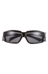 Rick Owens Rectangular Sunglasses In Black