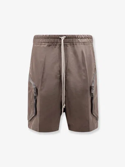 Rick Owens Recycled Nylon Shorts In Brown