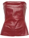 Rick Owens Bustier-style Cotton Corset Top In Red