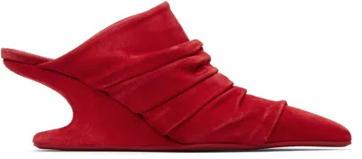 Rick Owens Red Temple Cantilever 6 Sharp Sabot Heels