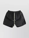 Rick Owens Relaxed Cotton Poplin Shorts With Practical Pockets In Black