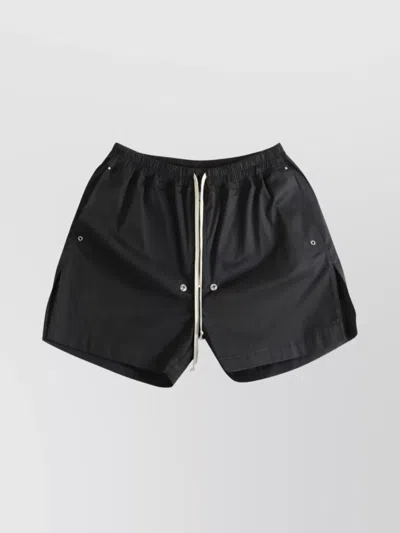 RICK OWENS RELAXED COTTON POPLIN SHORTS WITH PRACTICAL POCKETS