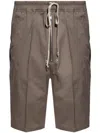 Rick Owens Relaxed Fit Bermuda Shorts With Adjustable Waistband In Gray