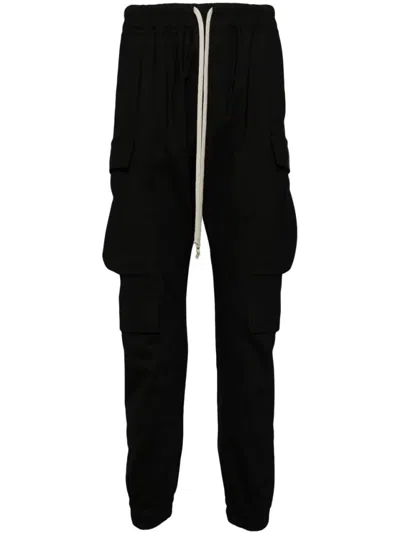 Rick Owens Relaxed-fit Black Cargo Trousers