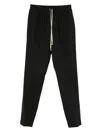 Rick Owens Relaxed-fit Black Trousers With Elastic Waistband In Black