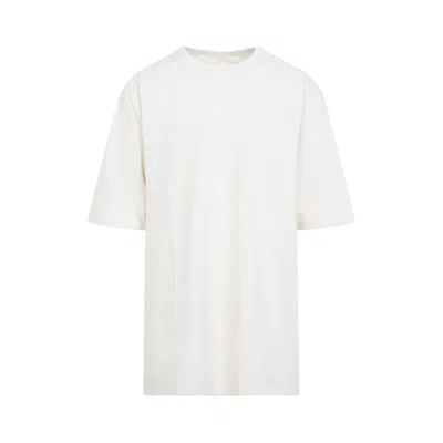 Rick Owens Relaxed Fit Cotton T-shirt With Design In White