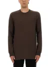 Rick Owens Relaxed Fit Long-sleeved T-shirt In Brown