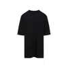 Rick Owens Relaxed Fit Oversized T-shirt With Classic Crew Neckline In Black