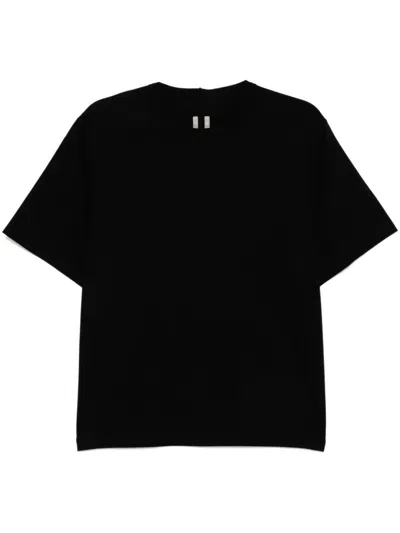 Rick Owens Relaxed Fit Short Sleeve T-shirt With Design In Black