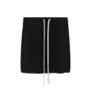 Rick Owens Relaxed Fit Skirt With Drawstring Waist In Black