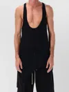 Rick Owens Pony Tank Slim In Organic Cotton Jersey In Black