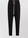 Rick Owens Relaxed Fit Trousers With Drawstring And Drop-crotch In Black