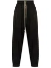 Rick Owens Relaxed Fit Trousers With Tapered Cuffs In Black