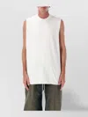 Rick Owens Relaxed Sleeveless Crew Neck Top In White