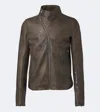 Rick Owens Release Leather Biker Jacket In Grau