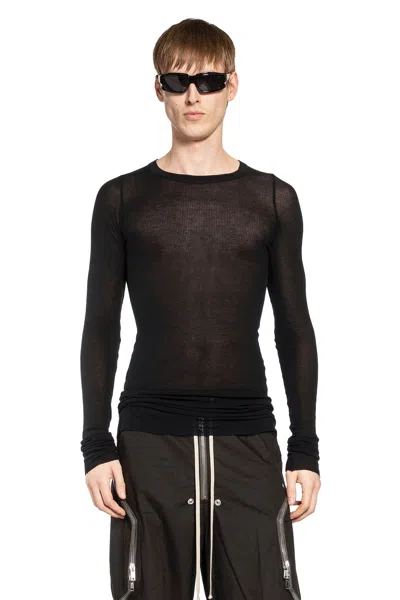 Rick Owens Rib Jersey In Black