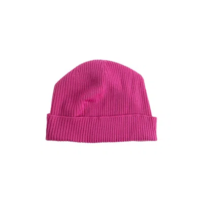 Pre-owned Rick Owens Rib Knit Hat 'hot Pink' | Men's Size Onesize