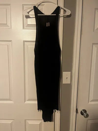Pre-owned Rick Owens Rib Knit Tank In Black