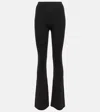 Rick Owens Rib-knit Wool-blend Pants In Black