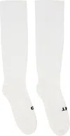 Rick Owens Rib Knitted Socks In White