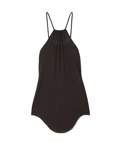 Rick Owens Rib Knitted Vest In Black