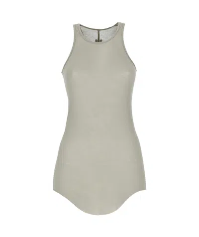 Rick Owens Rib Knitted Vest In Gray