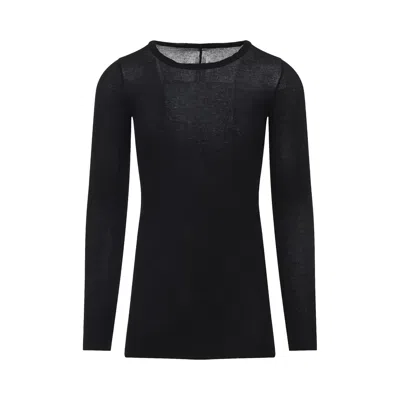 Pre-owned Rick Owens Rib Long-sleeve T-shirt 'black' | Men's Size L