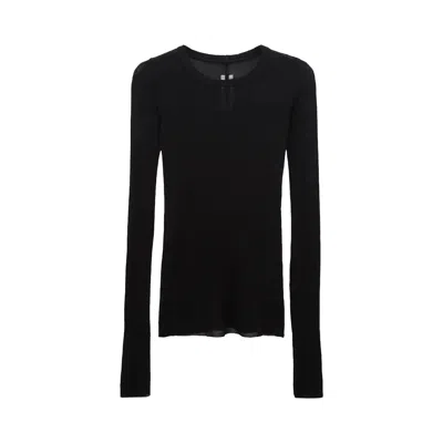 Pre-owned Rick Owens Rib Long-sleeve T-shirt 'black' | Women's Size 42