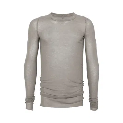 Pre-owned Rick Owens Rib Long-sleeve T-shirt 'steel' | Grey | Men's Size M
