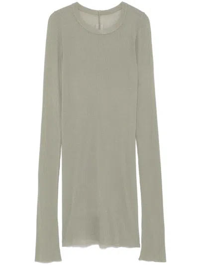 Rick Owens Rib Ls T-shirt In Green