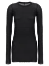 Rick Owens Rib Ls T T-shirt In Black