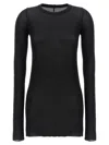 Rick Owens Rib Ls T T-shirt In Black