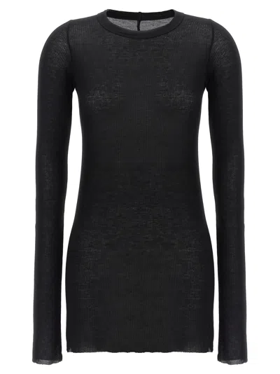 Rick Owens 'rib Ls T' T Shirt In Black
