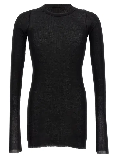 Rick Owens Rib Ls T T-shirt In Black