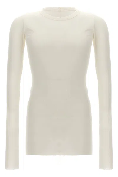 Rick Owens 'rib Ls T' T-shirt In White