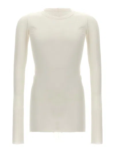 Rick Owens Rib Ls T T-shirt In White