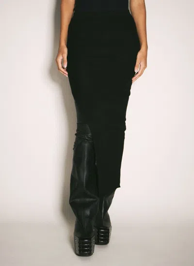 RICK OWENS RIB MAXI SKIRT 