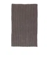 Rick Owens Ribbed Knit Rectangular Scarf In Black