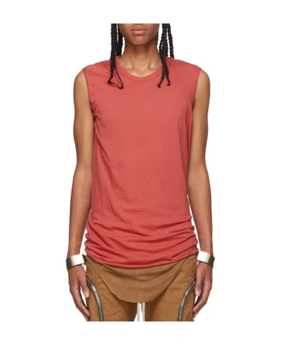 Rick Owens Rib Sleeveless Vest In Red