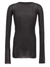 Rick Owens Black Hollywood Rib Ls T-shirt In Black