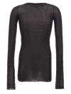 Rick Owens Black Hollywood Rib Ls T-shirt In Black