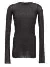 Rick Owens Black Hollywood Rib Ls T-shirt In Black