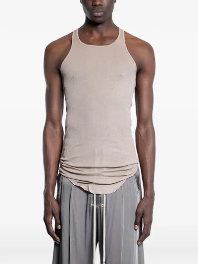 Rick Owens Rib Tank Top In Neutral