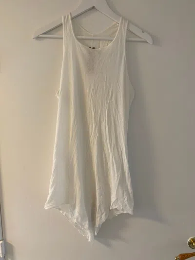 Pre-owned Rick Owens Rib Tank In White