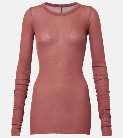 Rick Owens Rib Top In Burgundy
