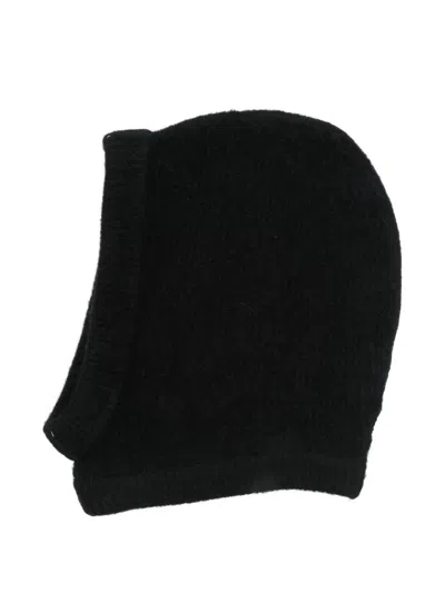 Rick Owens Ribbed Balaclava In Black