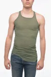 Rick Owens Man Tank Top Military Green Size S Cotton In Green