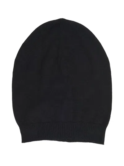 Rick Owens Ribbed Beanie In Black