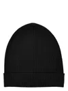 Rick Owens Black Textured Beanie Hat In Black